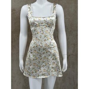 Princess Polly Dress Womens 0 Floral Berlin Satin Mini‎ Slip Coquette Babydoll